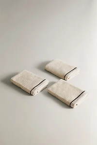 SERVIETTE INVITÉ PIQÛRE (LOT DE 3)