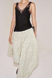 ZW COLLECTION DRAPED PRINTED PANTS