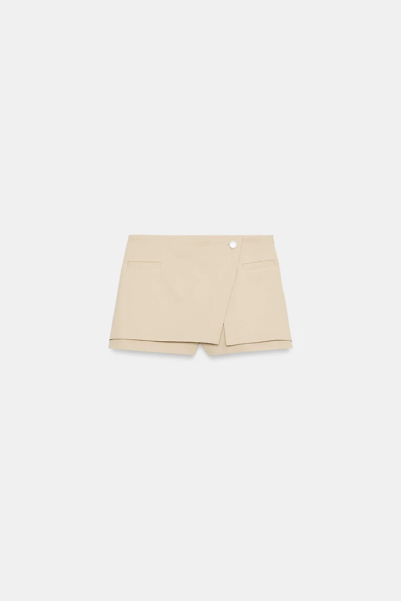 LOW-RISE WRAP SKORT