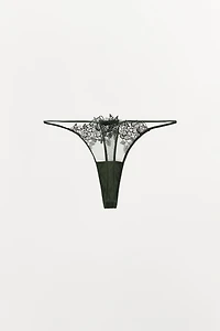 MESH LACE THONG