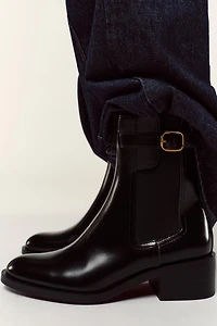 BUCKLE DETAIL ANKLE BOOTS