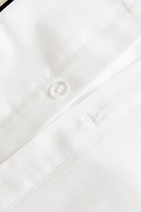 SATEEN FLAT SHEET WITH EMBROIDERED EDGE