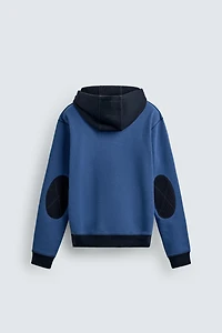 SWEAT COLOR BLOCK À CAPUCHE WAFFLE