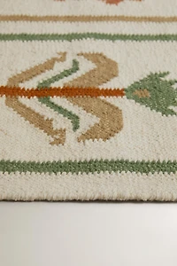 FLORAL WOOL AREA RUG