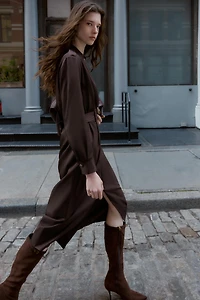 BUCKLED HEEL BOOTS