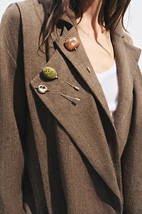 PACK OF 3 CERAMIC PIN BROOCHES