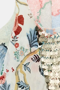 ZW COLLECTION BEADED PRINTED TOP