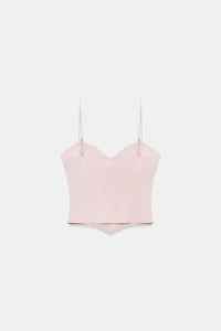 SATIN EFFECT CORSET TOP