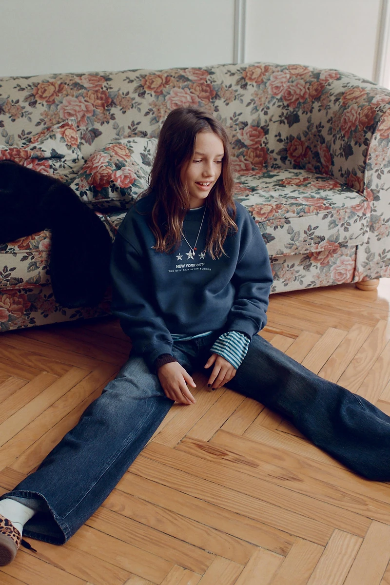 SPARKLY STAR PRINT SWEATSHIRT