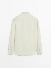 Slim fit stand collar shirt