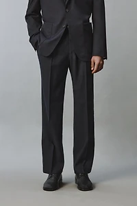100% WOOL RELAXED FIT PLEATED PANTS