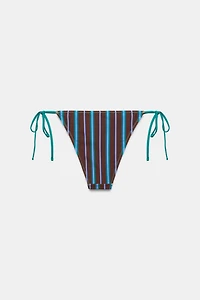 STRIPED BIKINI BOTTOMS WITH TIES
