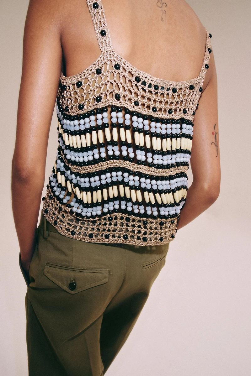 BEADED KNIT TOP