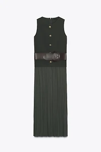 BELTED MIDI DRESS