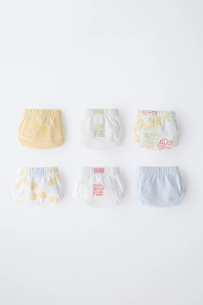1 1/2-6 YEARS/ SIX-PACK VEHICLE UNDERWEAR