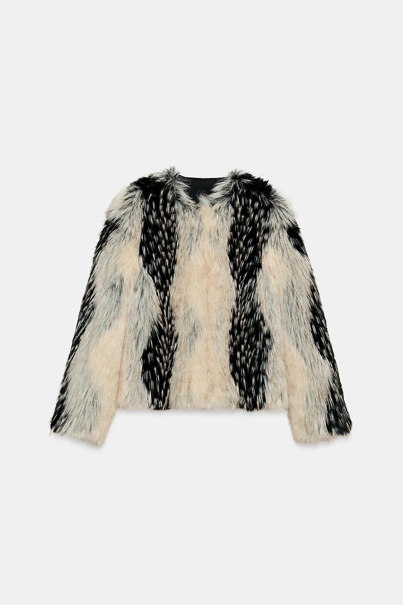 FAUX FUR SHORT COAT ZW COLLECTION