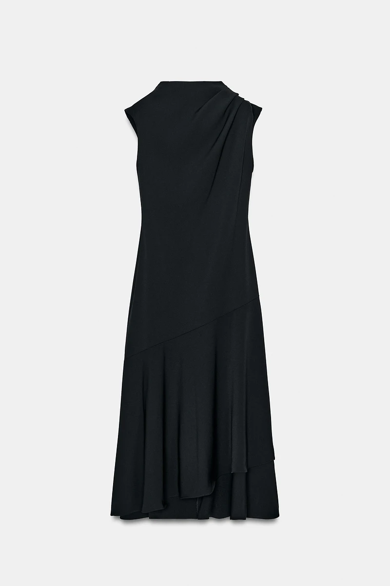 ASYMMETRIC MIDI DRESS