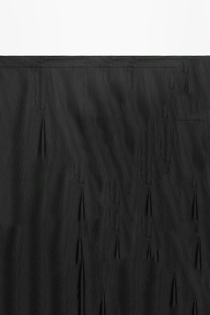 Flare fit pinstripe trousers