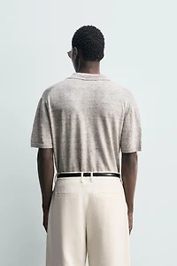 100% LINEN KNIT POLO SHIRT
