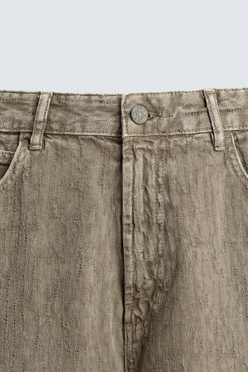 WASHED PRINT BAGGY FIT PANTS