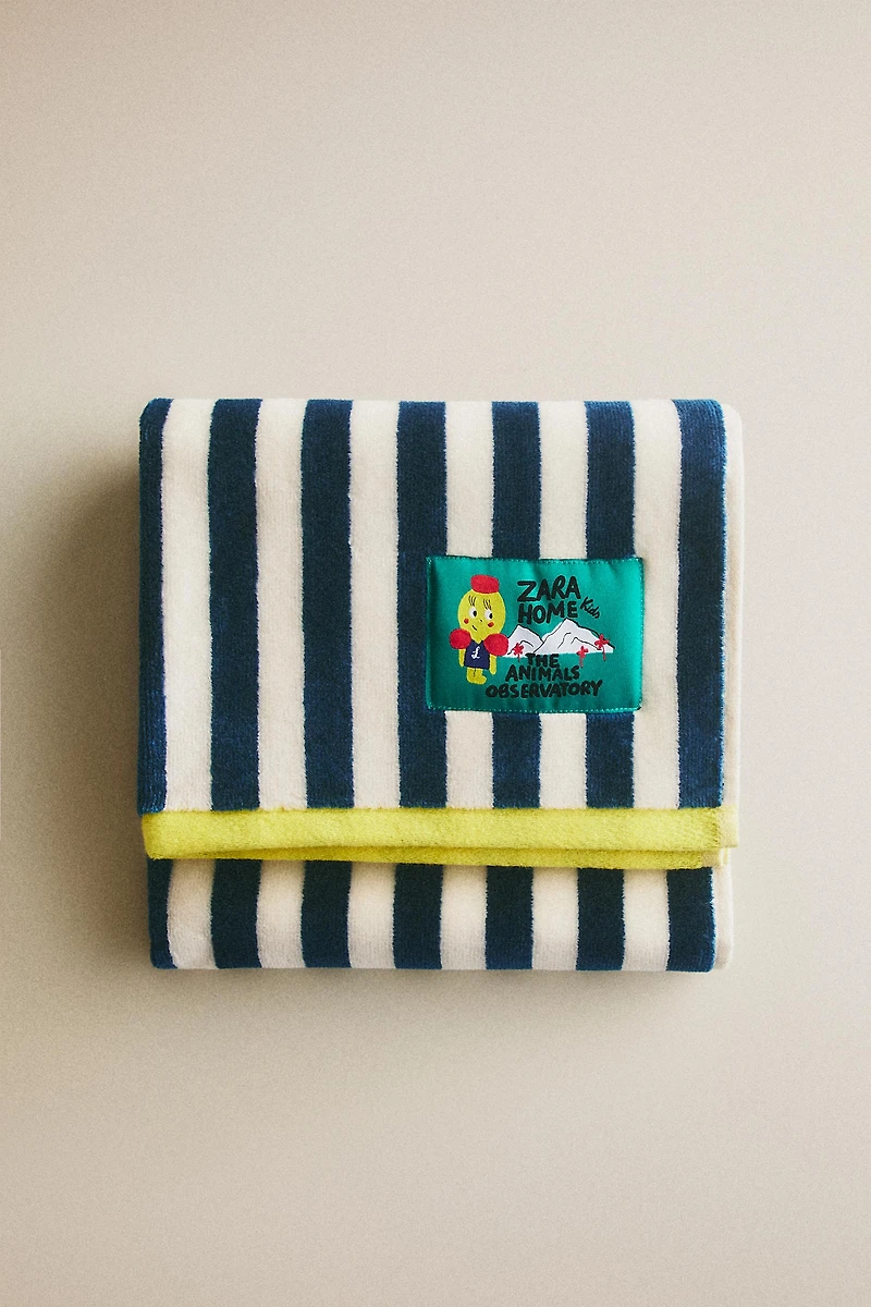SERVIETTE DE BAIN ENFANT VELOURS X THE ANIMALS OBSERVATORY