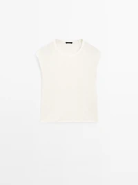 100% linen lightweight ribbed T-shirt