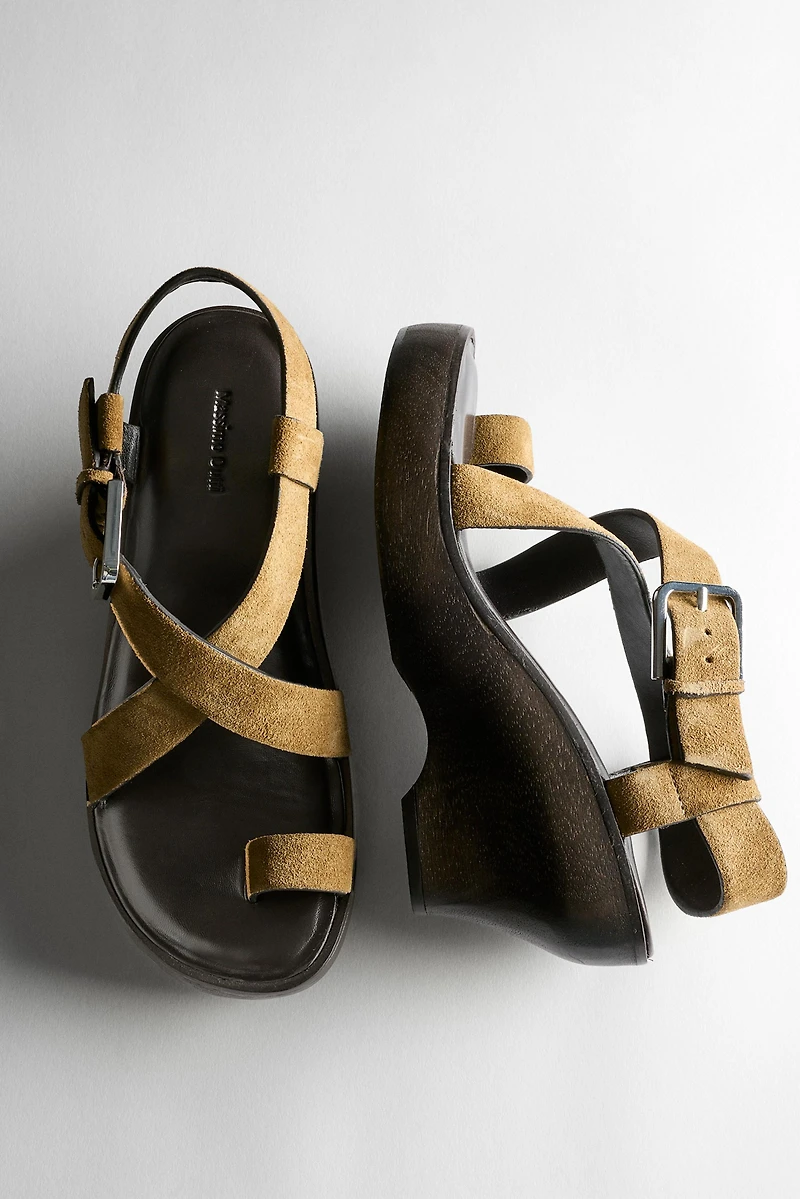 Sandals with wooden heels