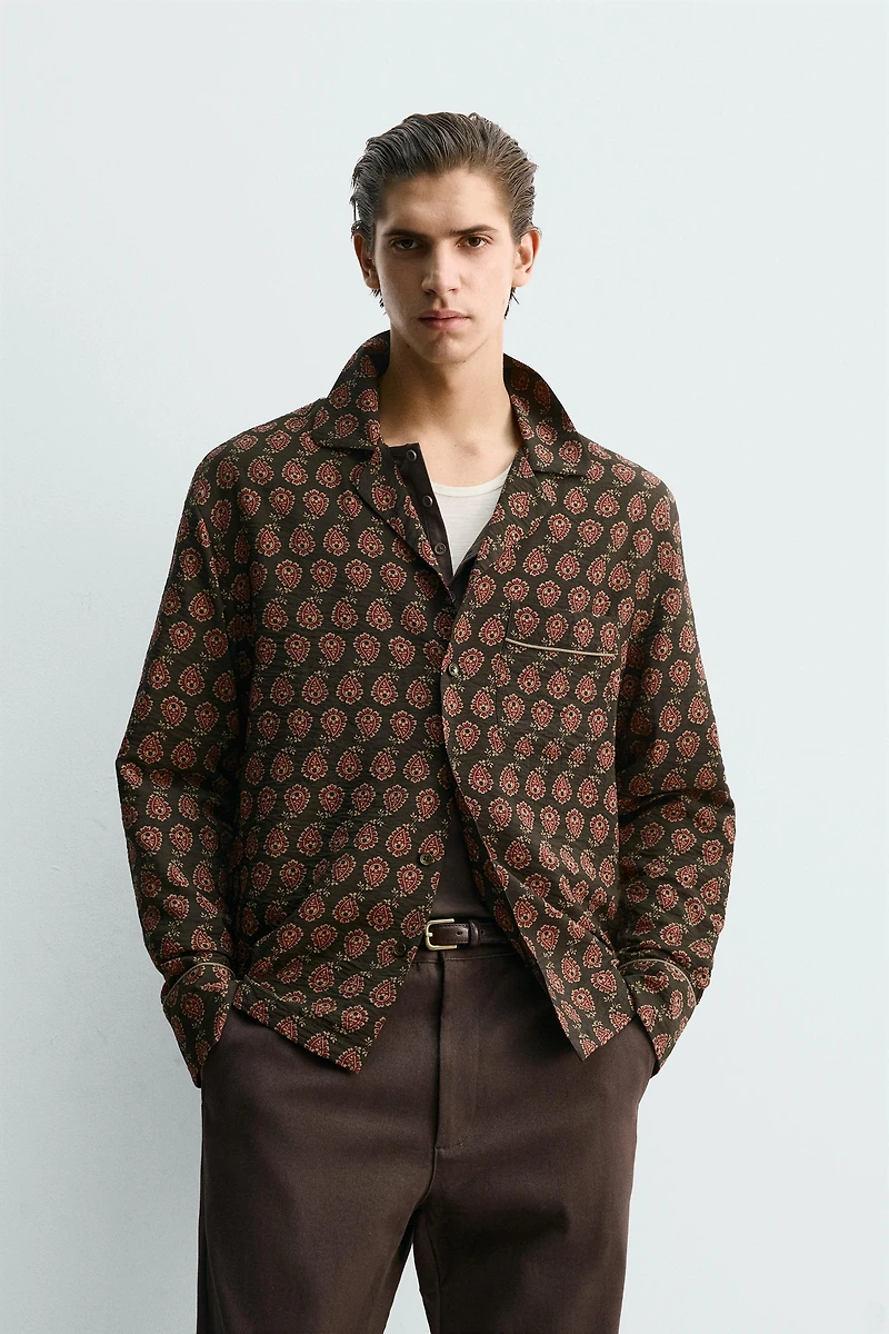 PAISLEY PRINT FLOWY SHIRT