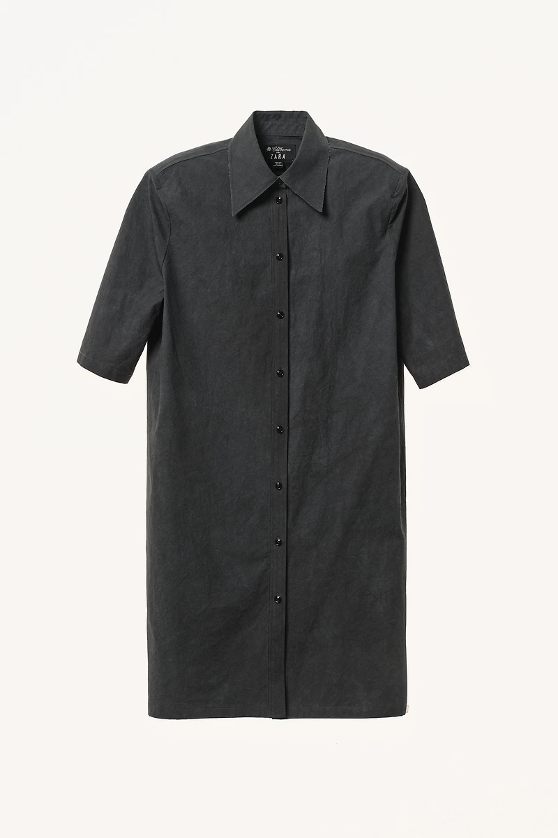 WILLY CHAVARRIA X ZARA SHOULDER PAD SHIRT DRESS