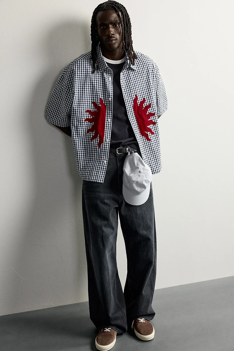 RELAXED FIT PATCH SHIRT