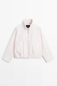 High neck bomber jacket