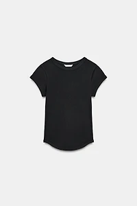 RIBBED SHORT SLEEVE T-SHIRT