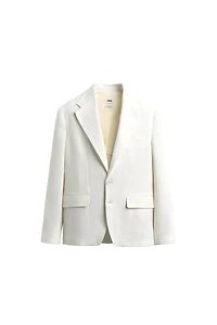 100% LINEN RELAXED FIT SUIT JACKET