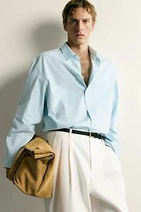 STRIPED BOXY FIT SHIRT