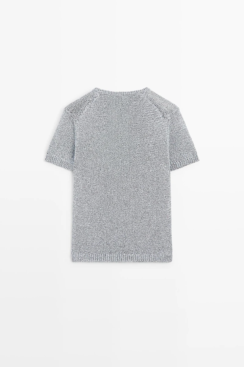 Short sleeve knit top