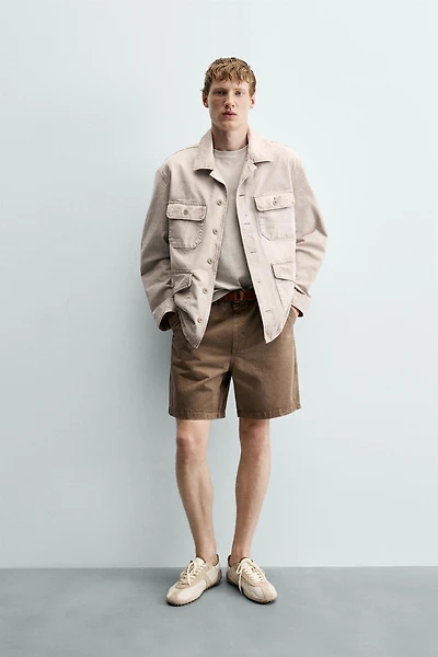 WASHED REGULAR FIT POCKET JACKET
