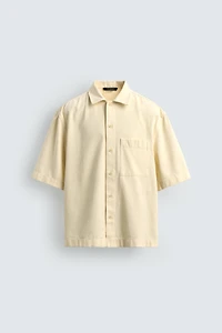 EMBROIDERED TEXTURED OVERSHIRT