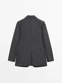 Veste de tailleur en flanelle 100 % laine