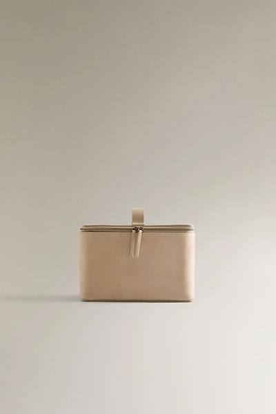 NUBUCK LEATHER CASE MAKEUP BAG