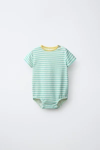 STRIPED TOWEL EFFECT BODYSUIT