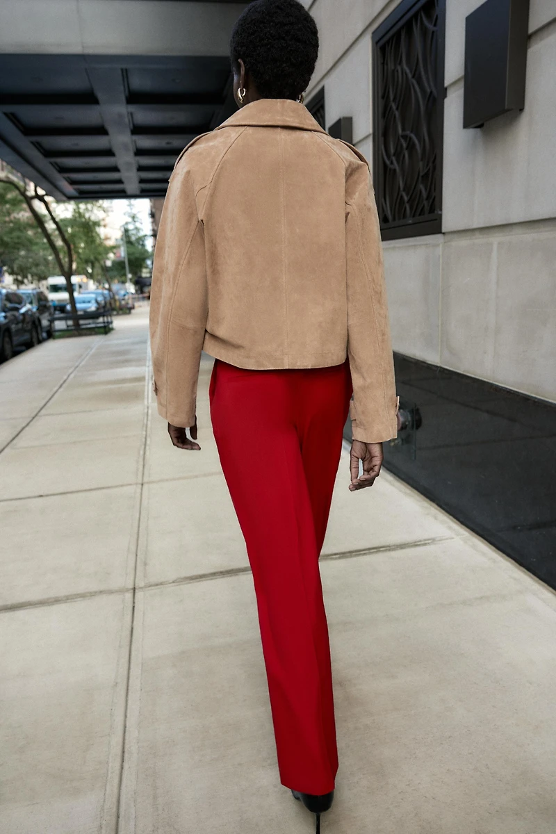 PANTALON DROIT CEINTURÉ