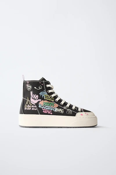 GRAFFITI HIGH TOP SNEAKERS