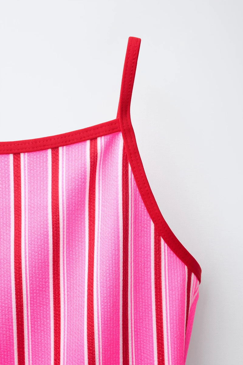 6-14 YEARS / STRIPED SWIMSUIT