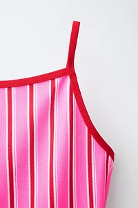 6-14 YEARS / STRIPED SWIMSUIT