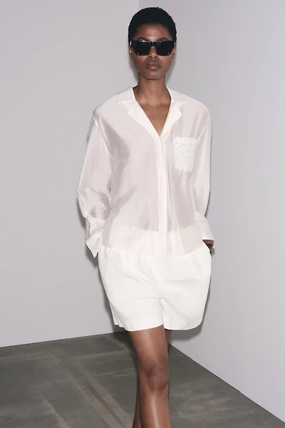 ZW COLLECTION EMBROIDERED POCKET SHIRT