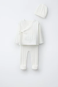 ENSEMBLE DE NAISSANCE ET POCHETTE POMMES