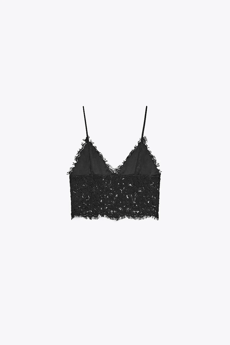 EMBROIDERED CROPPED TOP