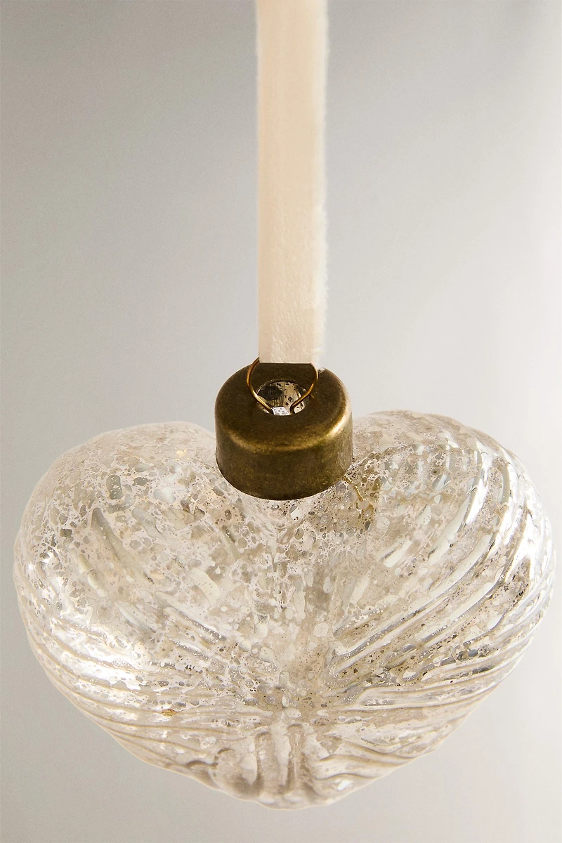 DÉCORATION SAPIN CŒUR MERCURISÉ NOËL