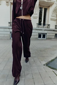 PANTALON LARGE À TAILLE ÉLASTIQUE