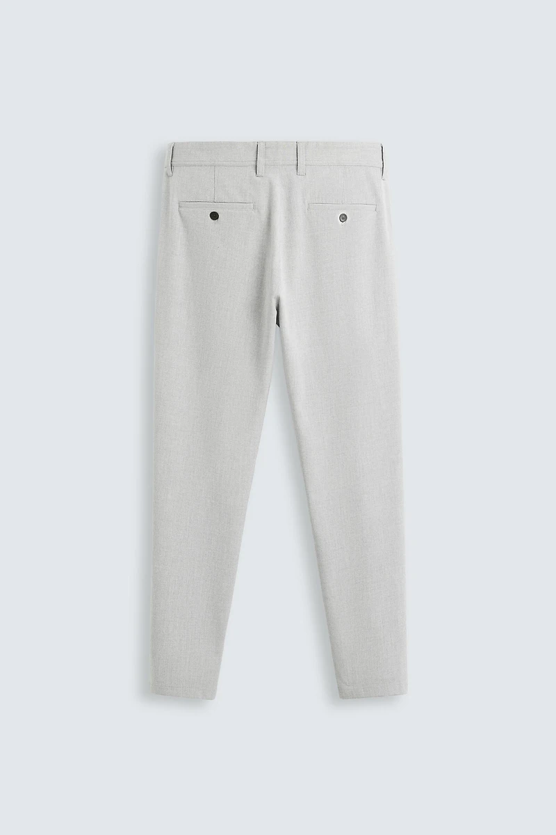 TEXTURED STRETCH PANTS